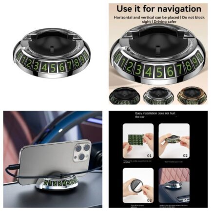 2-in-1-dashboard-car-phone-holder-with-navigation-bracket-360-rotation-phone-bracket-for-car-use-random-color - 2