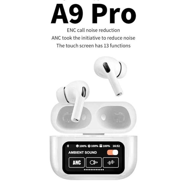 a9-pro-earbuds-anc-enc-dauble-dark-tuch-screen-display-noise-reduction-wireless-earbuds-for-android-and-ios-airpods-2 - 8