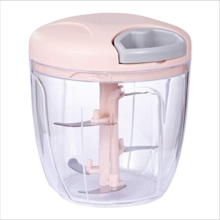Manual Garlic Chopper Hand-Powered Food Chopper Mini Pull String Design Food Processor, Mincer,Garlic Press Mincer Pepper Chili Nuts Meat Grinder - Image 4