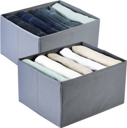 Cart Jeans Organizer 6 Grids Foldable Organize  (random Colors) - Image 3