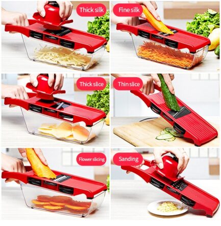 10 in 1 Mandoline Vegetable Slicer Cutter with Box - Image 4