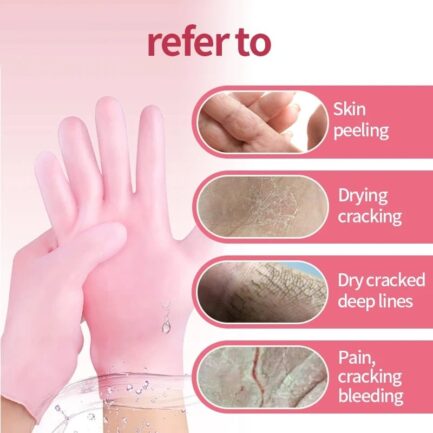 Silicone moisturising gel gloves - Image 2