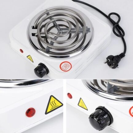 Single electric stove silver criest - Image 3