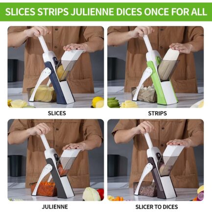 Mandoline Vegetable Cutter Chopper Adjustable Multi-function Vertical Vegetable Cutter - Image 3