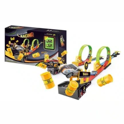 Tracker Racing Set 360 Degrees Rotation Loops Car Track - Image 3