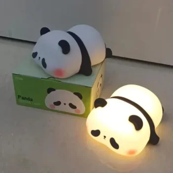 Cute Rechargeable Panda Night Light Soft Silicone Lamp 2