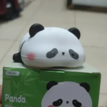 Cute Rechargeable Panda Night Light Soft Silicone Lamp