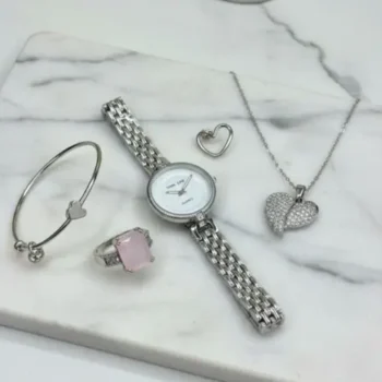 Elegant Heart & Stone 5-Piece Women’s Jewelry Gift Set 2